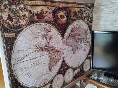 Vintage-Replik einer alten Weltkarte