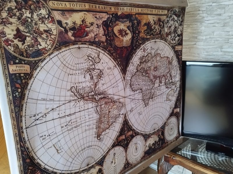 Vintage-Replik einer alten Weltkarte