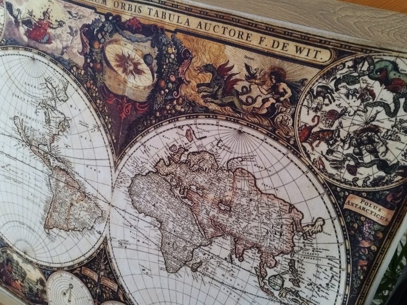 Vintage-Replik einer alten Weltkarte